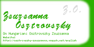 zsuzsanna osztrovszky business card